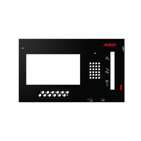 4.3¨ Indoor Monitor Modern Cover with Keyboard - Black
