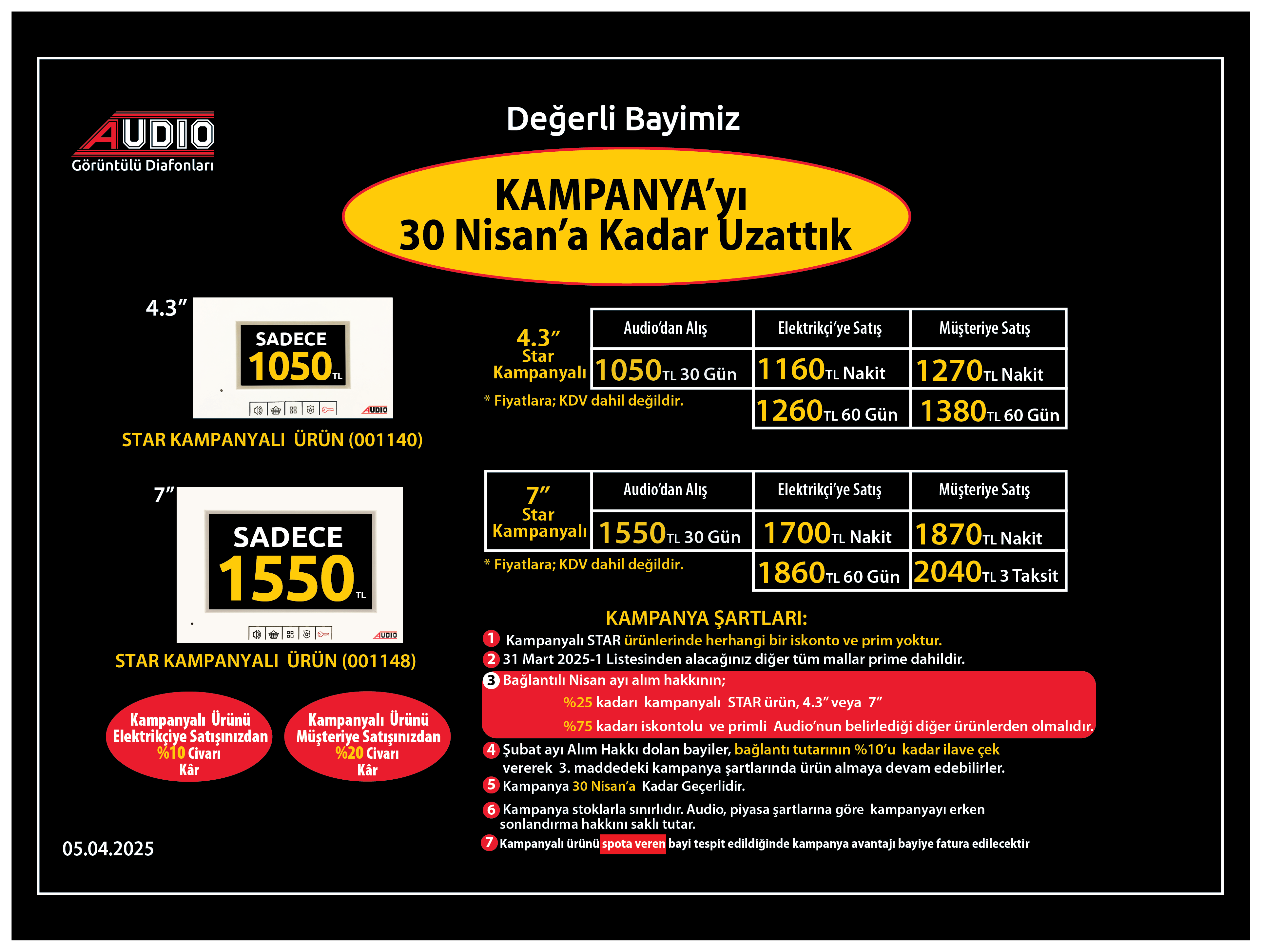 2025 Nisan Kampanya Uzatma-Bayi